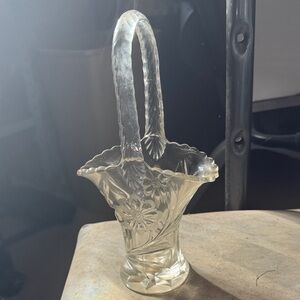 Elegant Clear Glass Basket